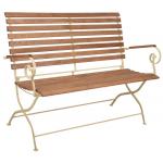 Tuinbank hout opklapbaar Sofia cr&egrave;me